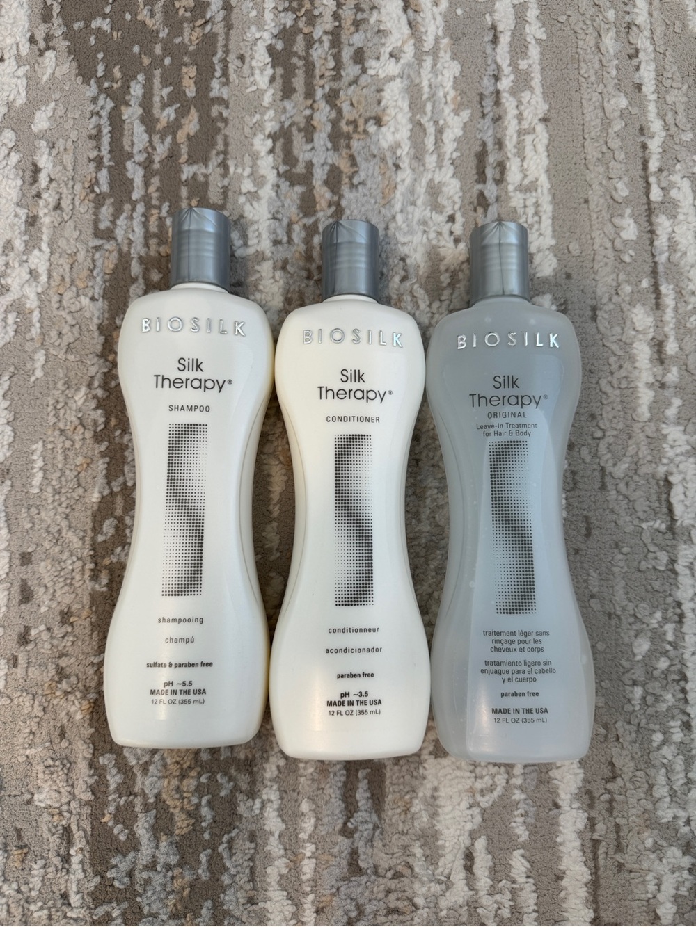 Biosilk Silk Therapy Original Leave in Treatment Shampoo Conditioner